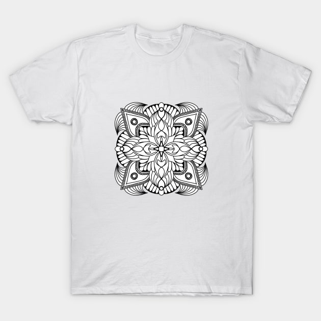 Mandala - Concentration - Yoga - Zen T-Shirt by Rabie